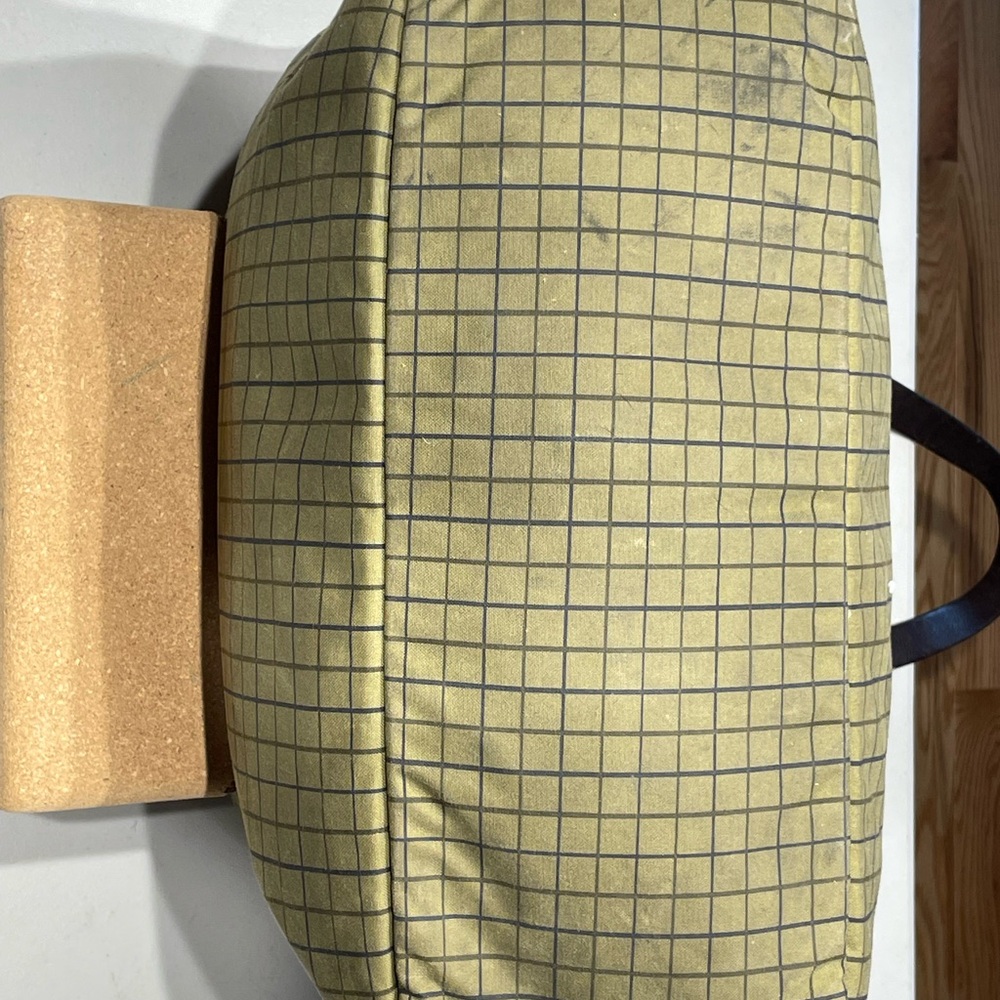 Rare Filson Limited Edition Flyway Green Grid Waxed Tin Cloth Zipper Tote - Picture 5 of 16